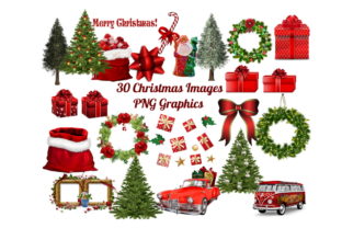 30 Christmas Clip Art Images Bundle for Seasonal Branding