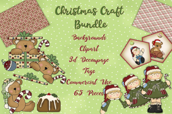 Christmas Clipart and Backgrounds Bundle