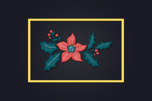 Christmas Leaf Flower Decoration Doodle