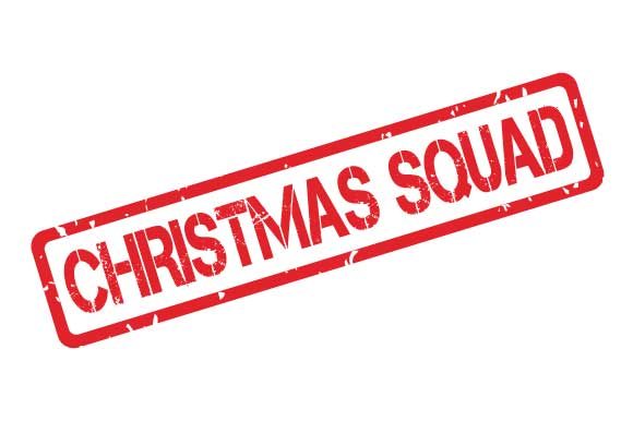 Christmas Squad Rubber Stamp Stencil Illustrations