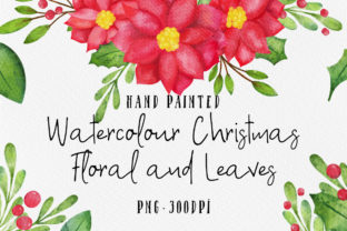 Christmas Watercolor Floral Set