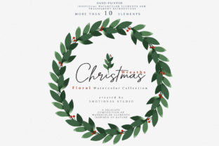 Christmas Watercolor Wreaths Collection