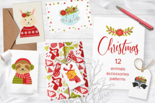 Cute Animals. Christmas Party Illustrations