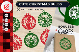 Cute Christmas Bulbs Illustrations