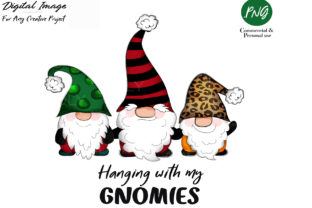 Gnome Christmas Sublimation Illustrations