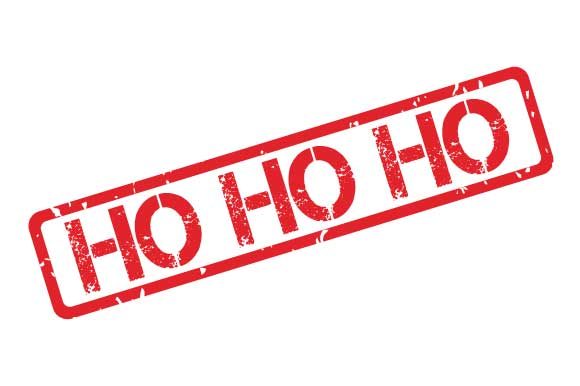 Ho Ho Ho Rubber Stamp Stencil Christmas Illustrations