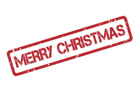 Merry Christmas Rubber Stamp Stencil