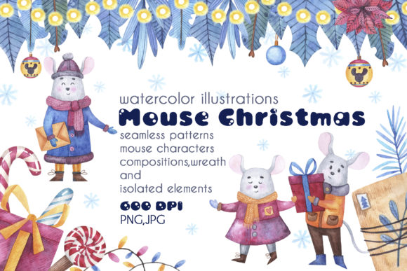 Mouse Christmas Illustrations: A Visual Asset for Seasonal Branding