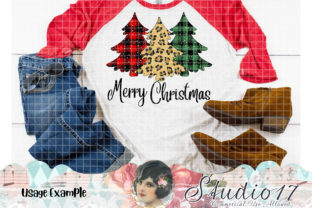 Plaid Christmas Trees Illustrations