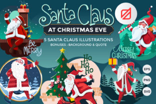 Santa Claus at Christmas Eve Illustrations