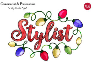 Stylist Sublimation Christmas Lights Illustrations