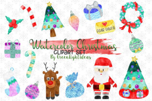 Watercolor Christmas Holidays Illustrations
